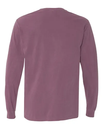 Comfort Colors Comfort Colors Unisex Garment-Dyed Heavyweight Long Sleeve T-Shirt in Berry, back view