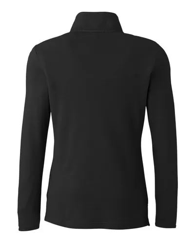 Devon & Jones Devon & Jones Women's New Classics® Performance Quarter-Zip Pullover in Black, back view