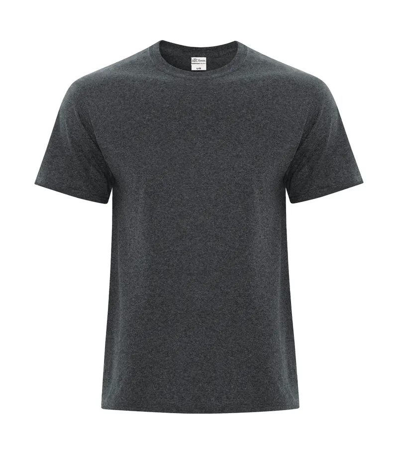 ATC™ Everyday Collection® ATC™ EVERYDAY BLEND SIDE SEAM TEE — Dark Grey Heather