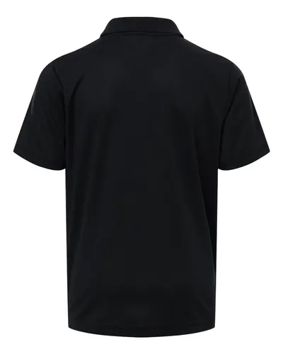CORE365 CORE365 Youth Nova Performance Pique Polo in Black, back view