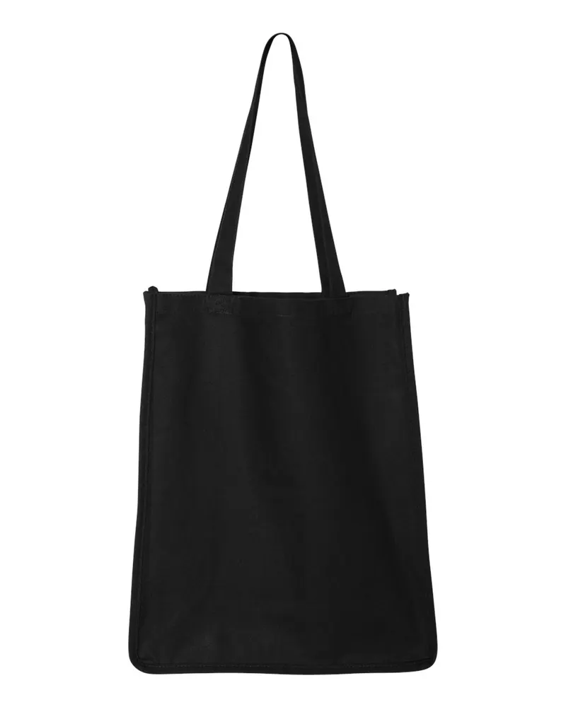 Q-Tees Q-Tees 27L Jumbo Shopping Bag — Black