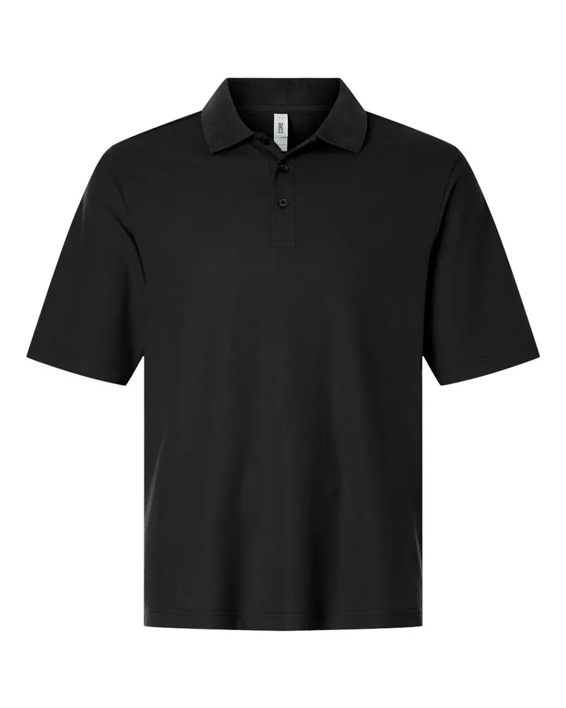 CORE365 CORE365 Men's Tall Resolve CVC Performance Pique Polo — Black