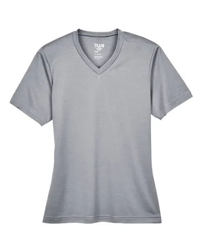 Team 365 Team 365 Women's Sonic Heather Performance T-Shirt in Athletic Heather, front view