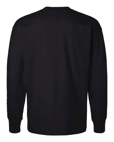Next Level Next Level Unisex Heavyweight Long Sleeve Tee in Black, back view