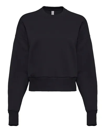 Next Level Next Level Women's Heavyweight Crewneck Sweatshirt in Black, front view