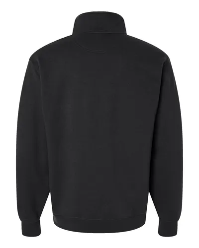 Champion Champion Unisex Powerblend® Quarter-Zip Pullover in Black, back view