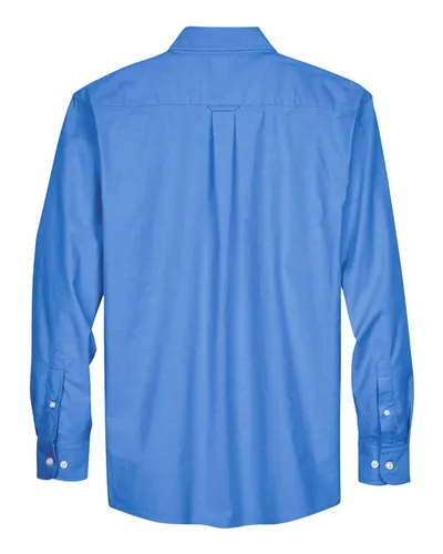Harriton Harriton Men's Oxford Shirt in French Blue, back view