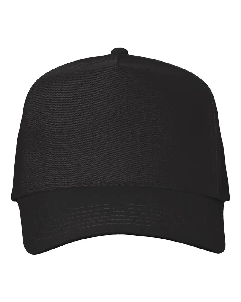 Valucap Valucap Five-Panel Twill Cap — Black