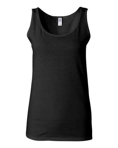 Gildan Gildan Women's Softstyle® Tank Top in Black, front view