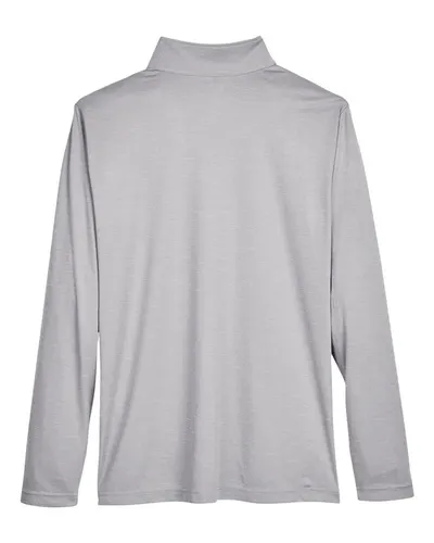 Team 365 Team 365 Men's Zone Sonic Heather Performance Quarter-Zip Pullover in Athletic Heather, back view