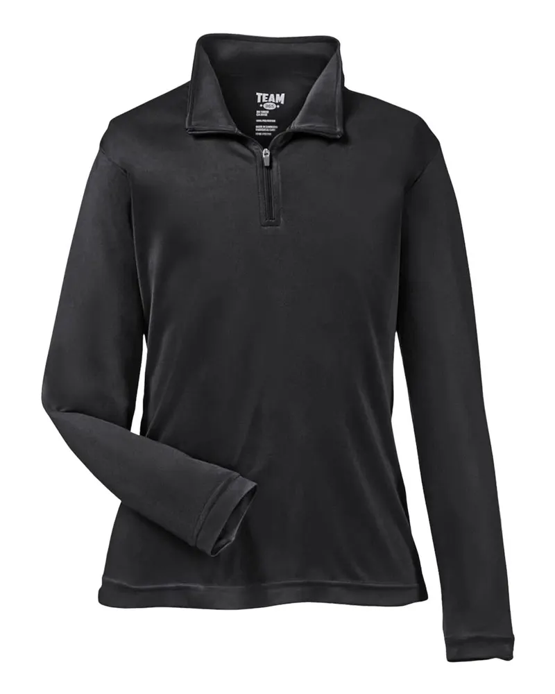 Team 365 Team 365 Youth Zone Performance Quarter-Zip Pullover — Black