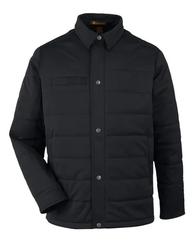 Harriton Harriton Unisex Guardian Soft Shell Chore Coat in Black, front view