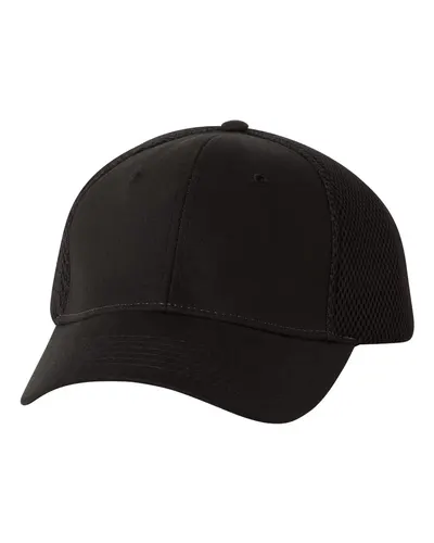 Valucap Valucap Spacer Mesh-Back Cap in Black, front view