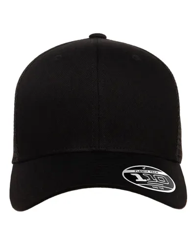 Flexfit Flexfit 110® Mesh-Back Cap in Black, front view