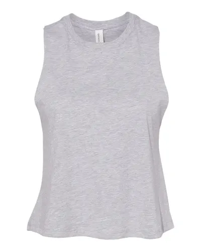 BELLA + CANVAS BELLA + CANVAS Women's Racerback Crop Tank in Athletic Heather, front view
