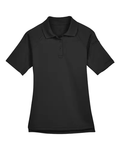 Harriton Harriton Women's Advantage Tactical Polo in Black, front view