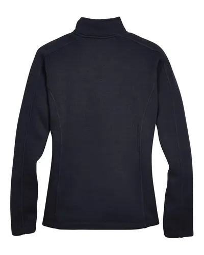 Devon & Jones Devon & Jones Women's Bristol Full-Zip Sweater Fleece Jacket in Black, back view