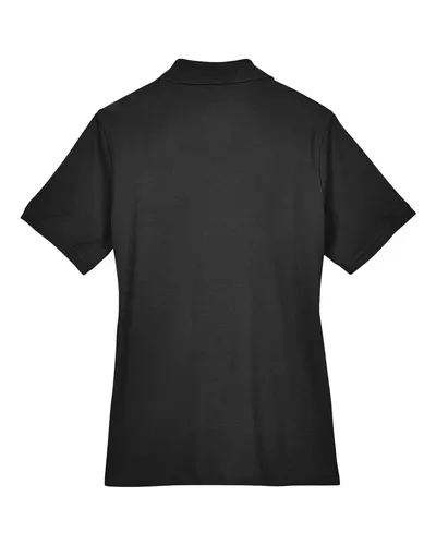 Harriton Harriton Women's Easy Blend Polo in Black, back view
