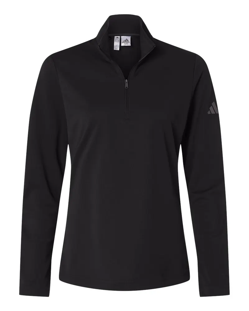 Adidas Adidas Women's Lightweight Quarter-Zip Pullover — Black