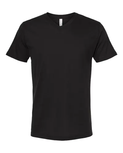 M&O M&O Deluxe Blend V-Neck T-Shirt in Black, front view