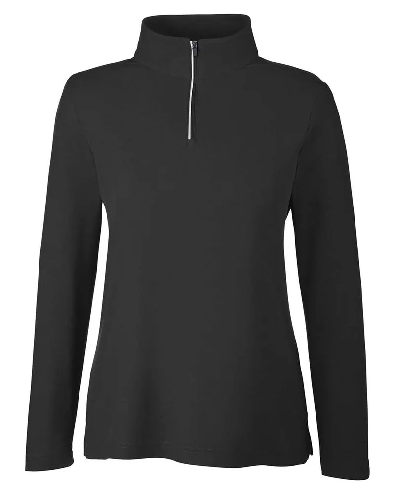 CORE365 CORE365 Women's Fusion ChromaSoft™ Pique Quarter-Zip Pullover — Black