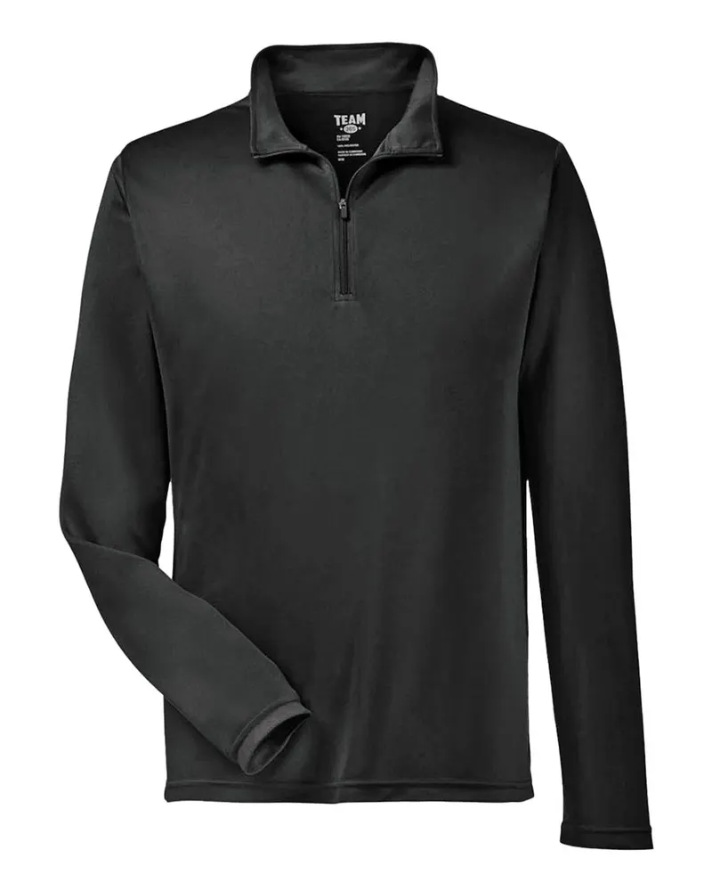 Team 365 Team 365 Men's Zone Performance Quarter-Zip Pullover — Black