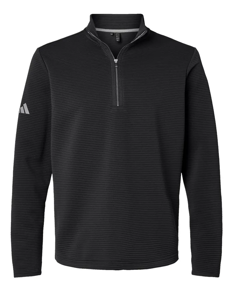 Adidas Adidas Men's Spacer Quarter-Zip Pullover — Black