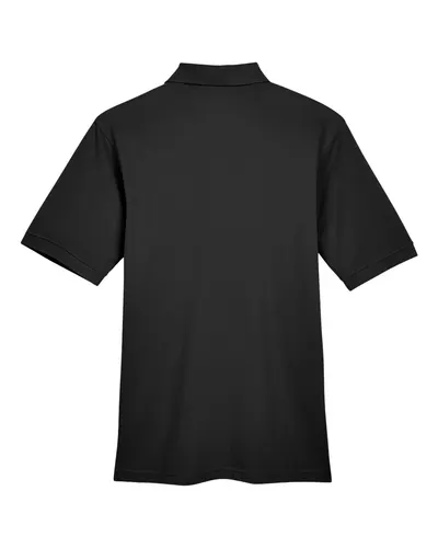 Harriton Harriton Men's Easy Blend™ Polo in Black, back view