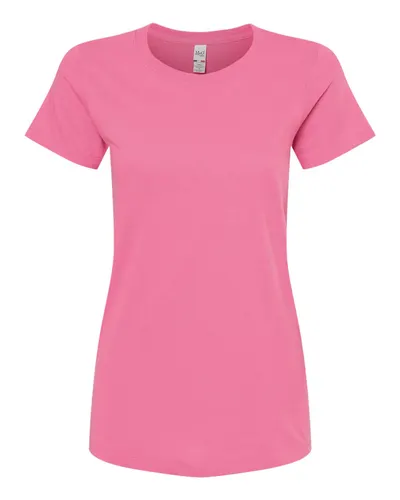 M&O M&O Women's Gold Soft Touch T-Shirt in Azalea, front view