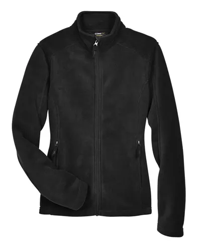 CORE365 CORE365 Women's Journey Fleece Jacket in Black, front view