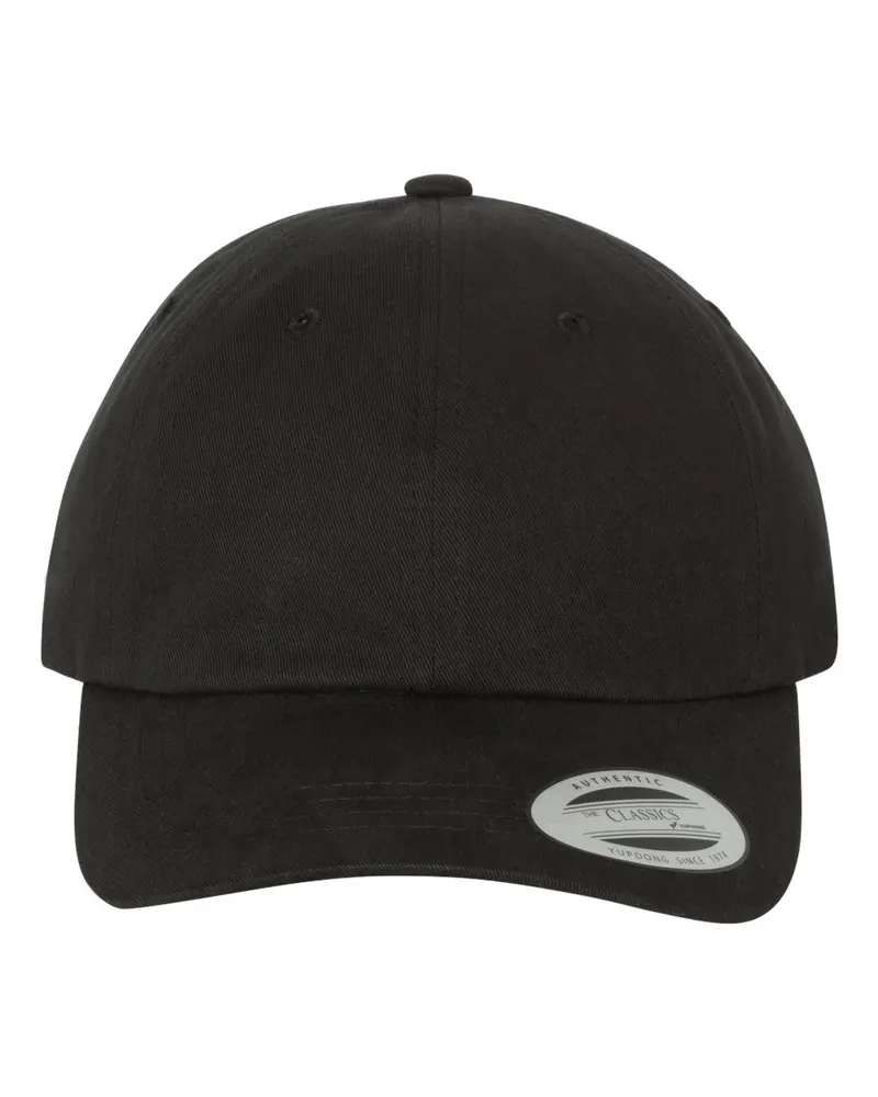 YP Classics YP Classics Peached Cotton Twill Dad Hat — Black