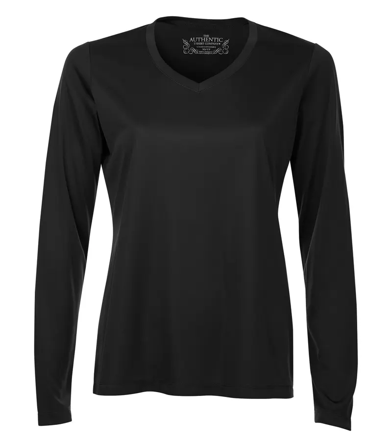 ATC™ ATC™ PRO TEAM LONG SLEEVE V-NECK LADIES' TEE — Black