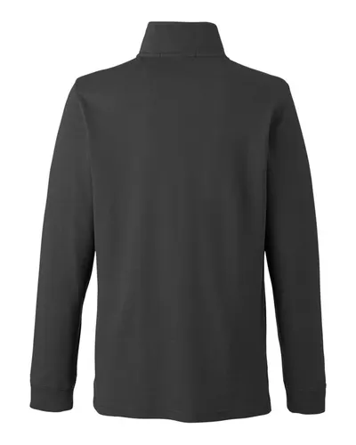 Devon & Jones Devon & Jones Men's New Classics® Performance Quarter-Zip Pullover in Black, back view
