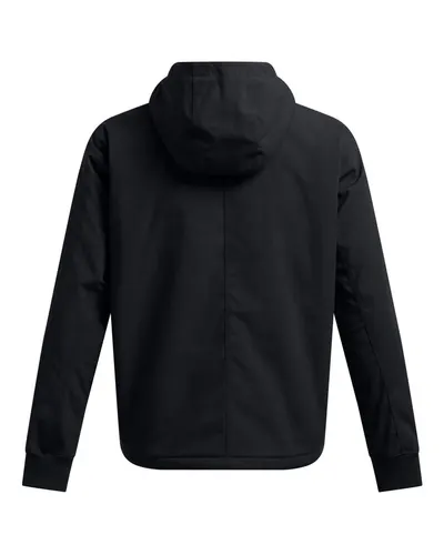 Under Armour Under Armour Men's Icon Fleece Jacket in Black/ Black, back view
