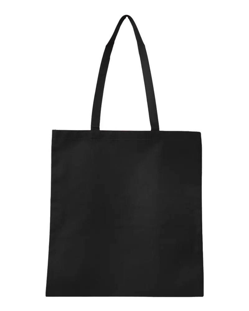 Q-Tees Q-Tees Non-Woven Tote Bag — Black