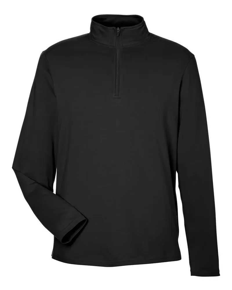 Devon & Jones Devon & Jones Men's Raleigh Stretch Quarter-Zip Pullover — Black