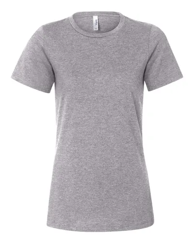 BELLA + CANVAS BELLA + CANVAS Women’s Relaxed Fit Heather CVC Tee in Athletic Heather, front view