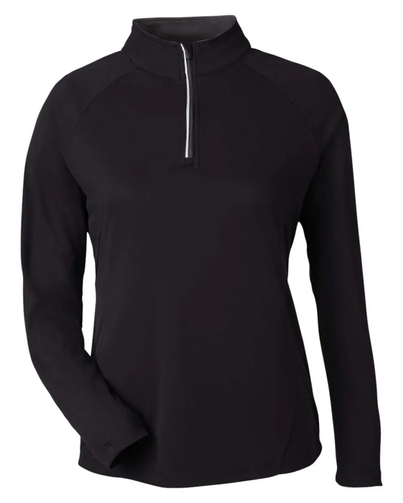 CORE365 CORE365 Women's Origin Performance Pique Quarter-Zip Pullover — Black/ Carbon