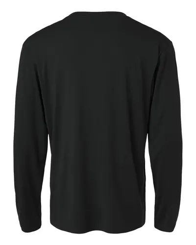 AllPro AllPro Unisex Pro-Lock Performance Long Sleeve T-Shirt in Black, back view