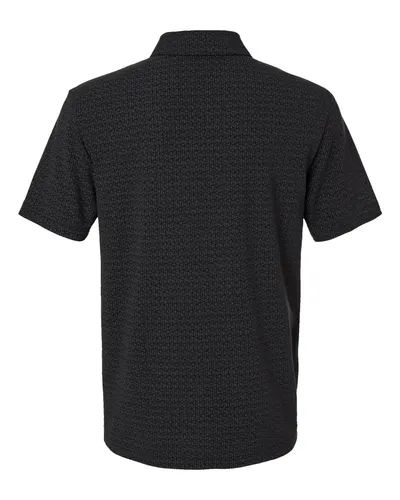 Adidas Adidas Men's Blended Printed Polo in Black, back view