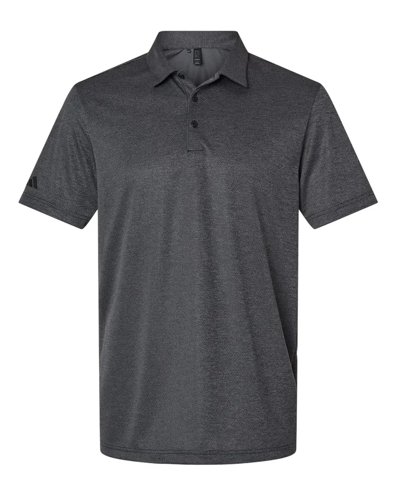Adidas Adidas Men's Space Dyed Polo — Black Melange