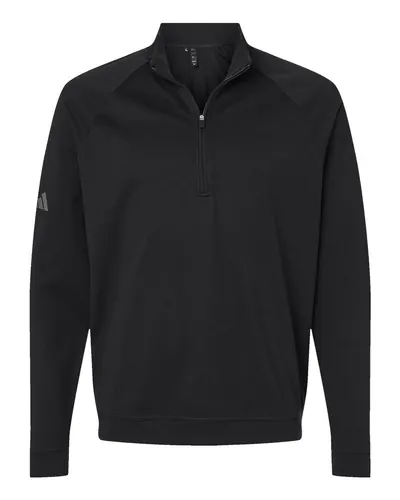 Adidas Adidas Men's Club Quarter-Zip Pullover in Black, front view