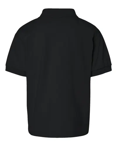 Gildan Gildan Youth DryBlend® Jersey Polo in Black, back view