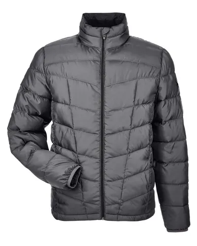 Spyder Spyder Men's Pelmo Insulated Puffer Jacket in Polar/ Black, front view