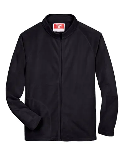 Team 365 Team 365 Men's Campus Microfleece Jacket in Black, front view