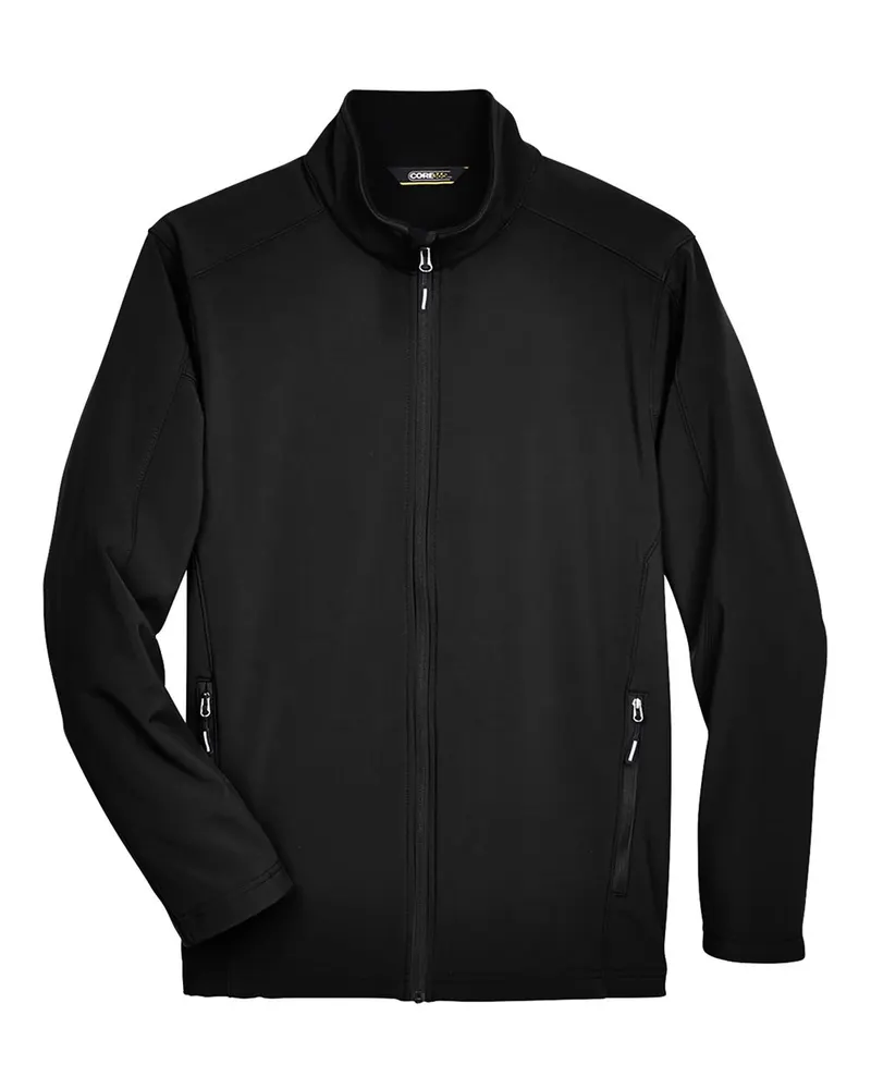 CORE365 CORE365 Men's Cruise Two-Layer Fleece Bonded Soft Shell Jacket — Black