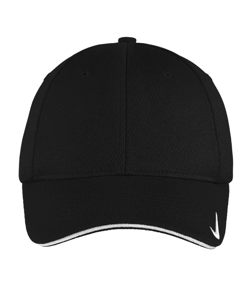 Nike NIKE Dri-FIT MESH SWOOSH FLEX SANDWICH CAP — Black