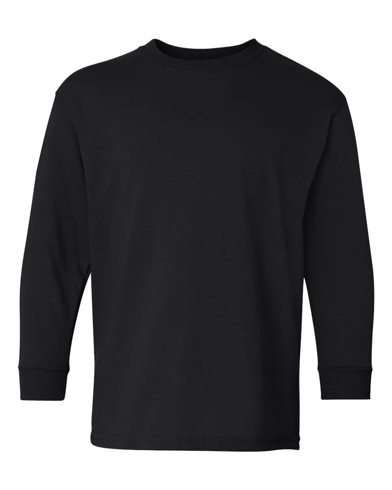 Gildan Gildan Youth Heavy Cotton™ Long Sleeve T-Shirt — Black