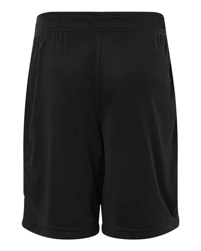 Team 365 Team 365 Youth Zone Performance Reversible Shorts in Black/ White, back view