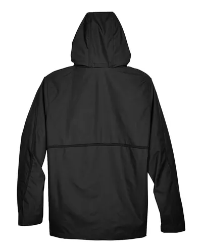 Team 365 Team 365 Unisex Conquest Jacket with Mesh Lining in Black, back view